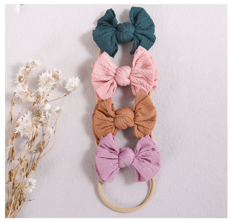 Baby Kid Girls Solid Color Bow Headwear Wholesale 220302115