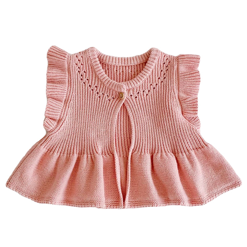 Baby Kid Girls Solid Color Vests Waistcoats Wholesale 220302117