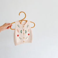 Load image into Gallery viewer, Baby Kid Girls Solid Color Embroidered Vests Waistcoats Wholesale 220302118
