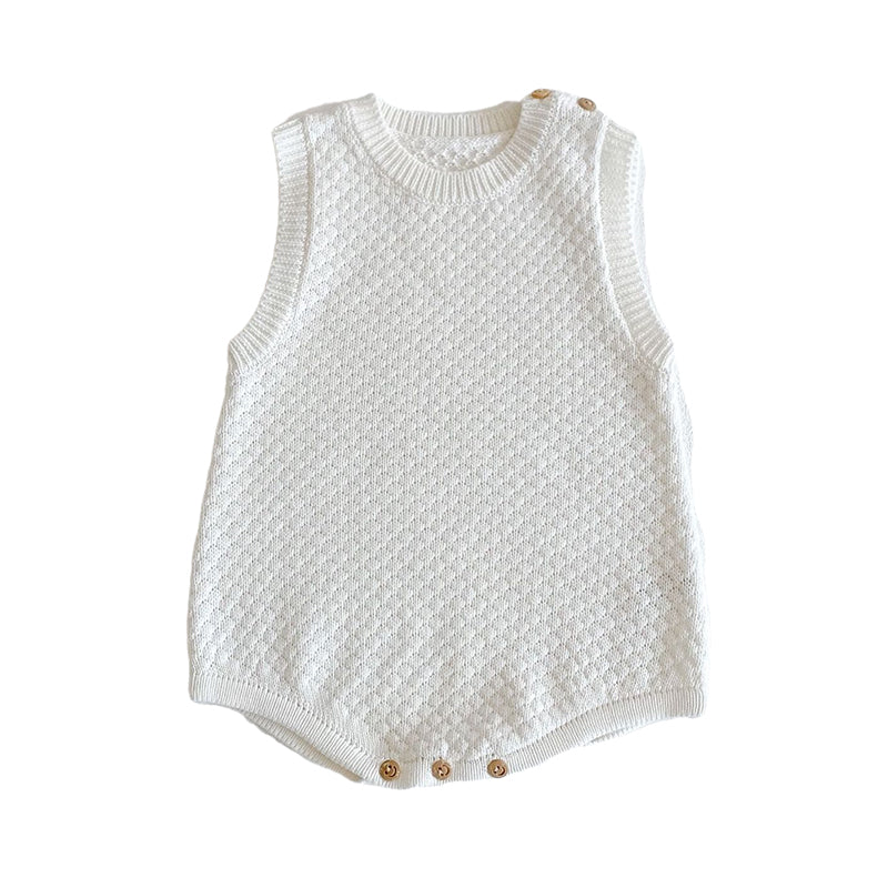 2 Pieces Set Baby Unisex Solid Color Cardigan And Rompers Wholesale 220302119
