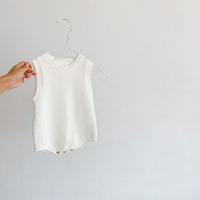 Load image into Gallery viewer, 2 Pieces Set Baby Unisex Solid Color Cardigan And Rompers Wholesale 220302119
