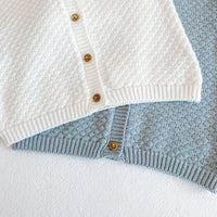 Load image into Gallery viewer, 2 Pieces Set Baby Unisex Solid Color Cardigan And Rompers Wholesale 220302119
