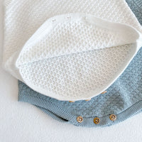 Load image into Gallery viewer, 2 Pieces Set Baby Unisex Solid Color Cardigan And Rompers Wholesale 220302119
