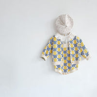 Load image into Gallery viewer, Baby Kid Girls Flower Crochet Cardigan And Rompers Wholesale 220302137
