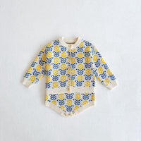 Load image into Gallery viewer, Baby Kid Girls Flower Crochet Cardigan And Rompers Wholesale 220302137
