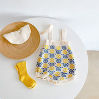 Load image into Gallery viewer, Baby Kid Girls Flower Crochet Cardigan And Rompers Wholesale 220302137
