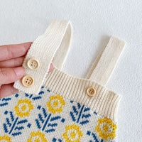 Load image into Gallery viewer, Baby Kid Girls Flower Crochet Cardigan And Rompers Wholesale 220302137
