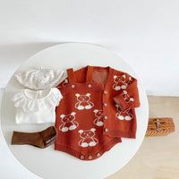 Load image into Gallery viewer, Baby Kid Unisex Cartoon Crochet Cardigan And Rompers Wholesale 220302138
