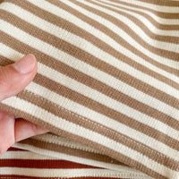 Load image into Gallery viewer, 2 Pieces Set Baby Unisex Striped Tops Cartoon Embroidered And Muslin&amp;Ribbed Rompers Wholesale 220302152
