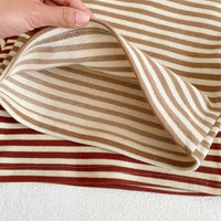 Load image into Gallery viewer, 2 Pieces Set Baby Unisex Striped Tops Cartoon Embroidered And Muslin&amp;Ribbed Rompers Wholesale 220302152
