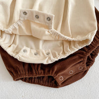 Load image into Gallery viewer, 2 Pieces Set Baby Unisex Striped Tops Cartoon Embroidered And Muslin&amp;Ribbed Rompers Wholesale 220302152
