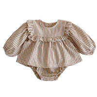Load image into Gallery viewer, 2 Pieces Set Baby Girls Striped Dresses And Shorts Wholesale 220302155
