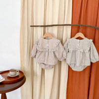 Load image into Gallery viewer, 2 Pieces Set Baby Girls Striped Dresses And Shorts Wholesale 220302155
