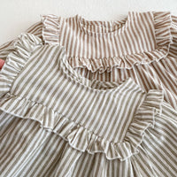 Load image into Gallery viewer, 2 Pieces Set Baby Girls Striped Dresses And Shorts Wholesale 220302155
