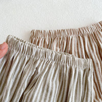 Load image into Gallery viewer, 2 Pieces Set Baby Girls Striped Dresses And Shorts Wholesale 220302155

