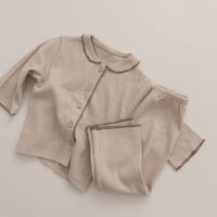 Load image into Gallery viewer, 2 Pieces Set Baby Kid Boys Solid Color Tops And Pants Sleepwears Wholesale 220302160
