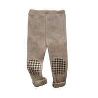 Load image into Gallery viewer, Baby Kid Girls Checked Muslin&amp;Ribbed Pants Leggings Wholesale 220302161
