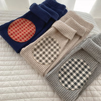 Load image into Gallery viewer, Baby Kid Girls Checked Muslin&amp;Ribbed Pants Leggings Wholesale 220302161
