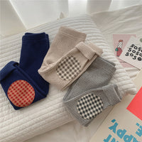 Load image into Gallery viewer, Baby Kid Girls Checked Muslin&amp;Ribbed Pants Leggings Wholesale 220302161
