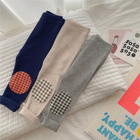 Load image into Gallery viewer, Baby Kid Girls Checked Muslin&amp;Ribbed Pants Leggings Wholesale 220302161
