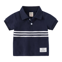 Load image into Gallery viewer, Baby Kid Boys Striped Print Polo Shirts Wholesale 220302169

