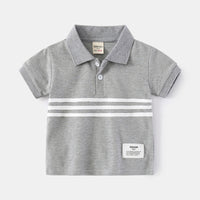 Load image into Gallery viewer, Baby Kid Boys Striped Print Polo Shirts Wholesale 220302169
