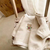 Load image into Gallery viewer, 2 Pieces Set Baby Kid Unisex Striped Cartoon Print Tops And Pants Wholesale 220302170
