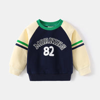 Load image into Gallery viewer, Baby Kid Boys Striped Letters Color-blocking Hoodies Swearshirts Wholesale 220302185
