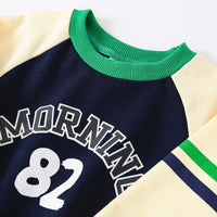 Load image into Gallery viewer, Baby Kid Boys Striped Letters Color-blocking Hoodies Swearshirts Wholesale 220302185
