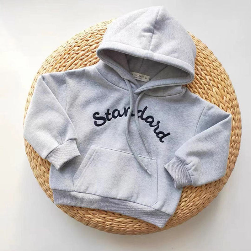 Baby Kid Unisex Letters Embroidered Hoodies Swearshirts Wholesale 220302192