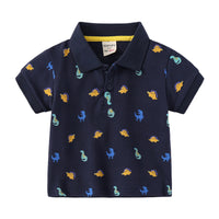 Load image into Gallery viewer, Baby Kid Boys Dinosaur Cartoon Print T-Shirts Polo Shirts Wholesale 220302198
