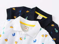 Load image into Gallery viewer, Baby Kid Boys Dinosaur Cartoon Print T-Shirts Polo Shirts Wholesale 220302198
