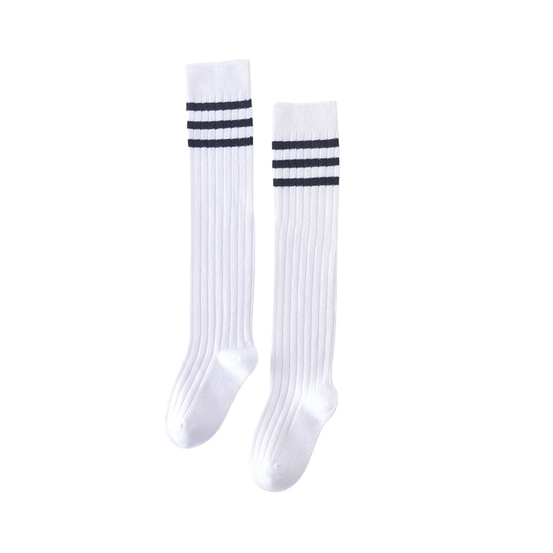 Girls Striped Muslin&Ribbed Accessories Socks Wholesale 22030220