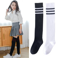 Load image into Gallery viewer, Girls Striped Muslin&amp;Ribbed Accessories Socks Wholesale 22030220
