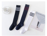 Load image into Gallery viewer, Girls Striped Muslin&amp;Ribbed Accessories Socks Wholesale 22030220
