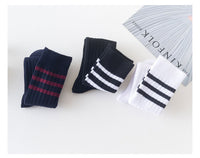 Load image into Gallery viewer, Girls Striped Muslin&amp;Ribbed Accessories Socks Wholesale 22030220

