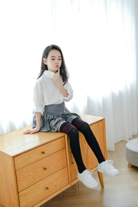 Load image into Gallery viewer, Girls Striped Muslin&amp;Ribbed Accessories Socks Wholesale 22030220
