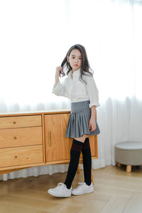 Load image into Gallery viewer, Girls Striped Muslin&amp;Ribbed Accessories Socks Wholesale 22030220
