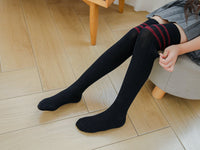 Load image into Gallery viewer, Girls Striped Muslin&amp;Ribbed Accessories Socks Wholesale 22030220
