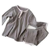 Load image into Gallery viewer, 2 Pieces Set Baby Kid Boys Color-blocking Muslin&amp;Ribbed Tops And Pants Wholesale 220302203
