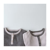 Load image into Gallery viewer, 2 Pieces Set Baby Kid Boys Color-blocking Muslin&amp;Ribbed Tops And Pants Wholesale 220302203
