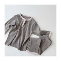 Load image into Gallery viewer, 2 Pieces Set Baby Kid Boys Color-blocking Muslin&amp;Ribbed Tops And Pants Wholesale 220302203
