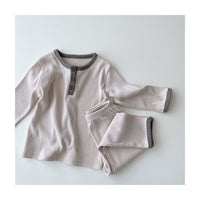 Load image into Gallery viewer, 2 Pieces Set Baby Kid Boys Color-blocking Muslin&amp;Ribbed Tops And Pants Wholesale 220302203

