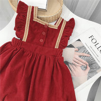 Load image into Gallery viewer, 2 Pieces Set Baby Kid Girls Flower Print Tops And Lace Dresses Wholesale 220302206
