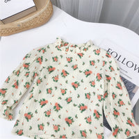 Load image into Gallery viewer, 2 Pieces Set Baby Kid Girls Flower Print Tops And Lace Dresses Wholesale 220302206
