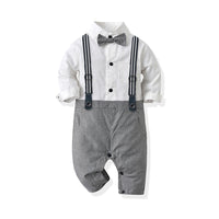Load image into Gallery viewer, Baby Boys Color-blocking Bow Jumpsuits Wholesale 220302217
