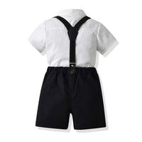 Load image into Gallery viewer, 2 Pieces Set Baby Kid Boys Birthday Party Bow Shirts And Solid Color Rompers Wholesale 220302219
