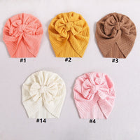 Load image into Gallery viewer, Baby Girls Solid Color Bow Hats Wholesale 220302227
