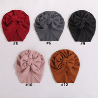 Load image into Gallery viewer, Baby Girls Solid Color Bow Hats Wholesale 220302227
