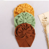 Load image into Gallery viewer, Baby Girls Solid Color Bow Hats Wholesale 220302227
